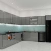 tu bếp inox