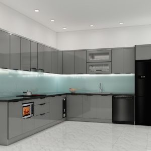 tu bếp inox